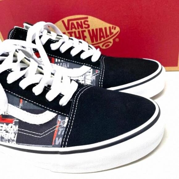 VANS Old Skool Shoe Casual Low Top Canvas Suede Red VN0A4U3BWZ4 Size Men's Black - Picture 9 of 12